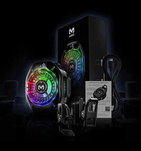 Memo CX10 RGB Pro Model With Digital Display Magnetic and Cllip Mobile Cooling Fan for Gaming Mobile Cooler Phone Radiator